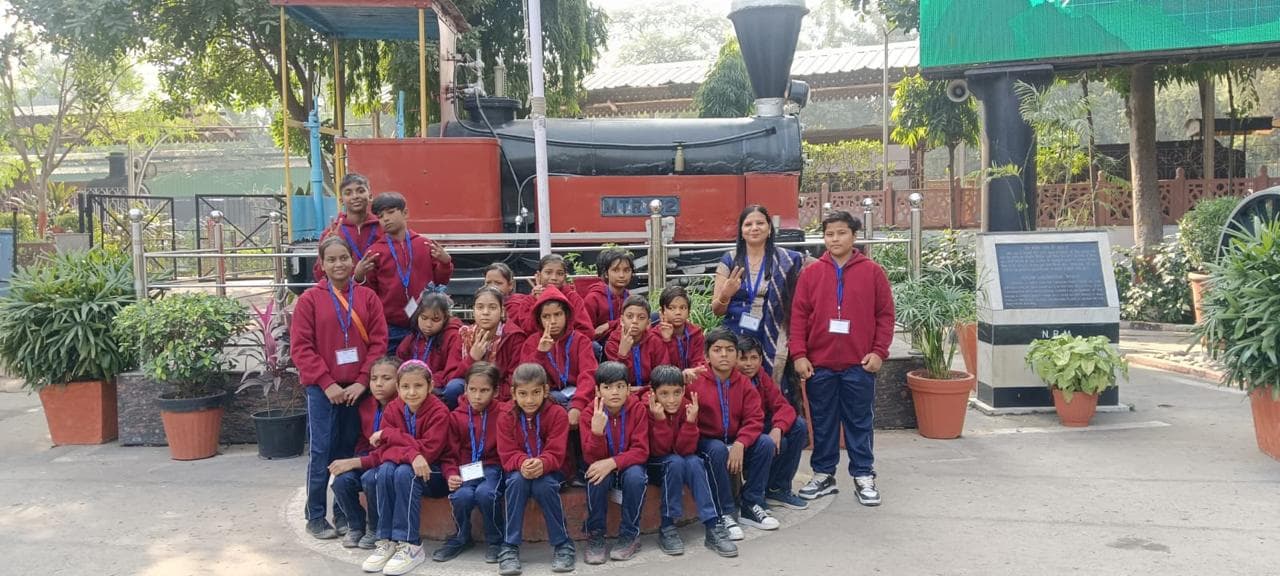 Children on an educational and recreational outing organised by the school